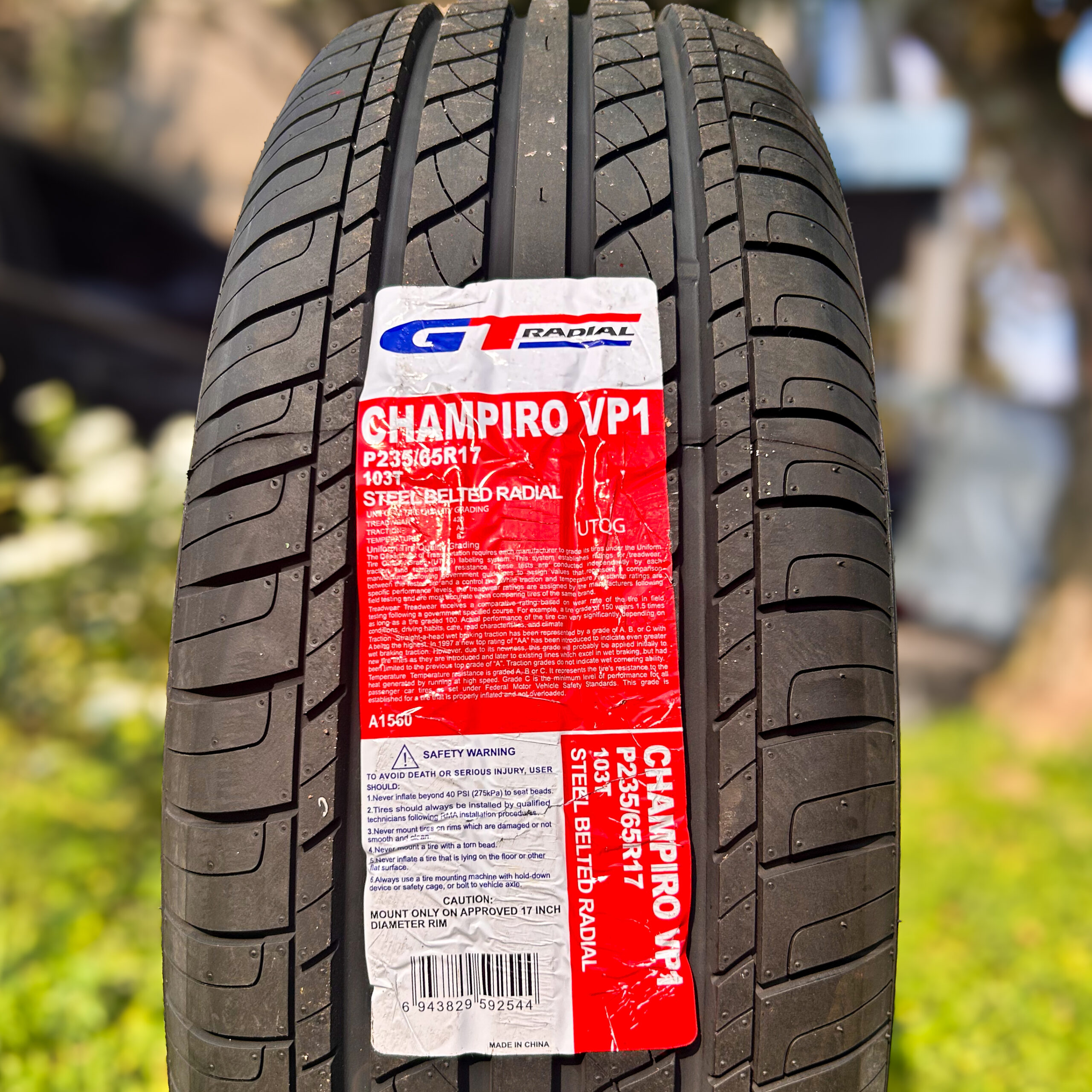 Marca: GT Radial  Diseño: Champiro VP1 Medida: 225/65R17