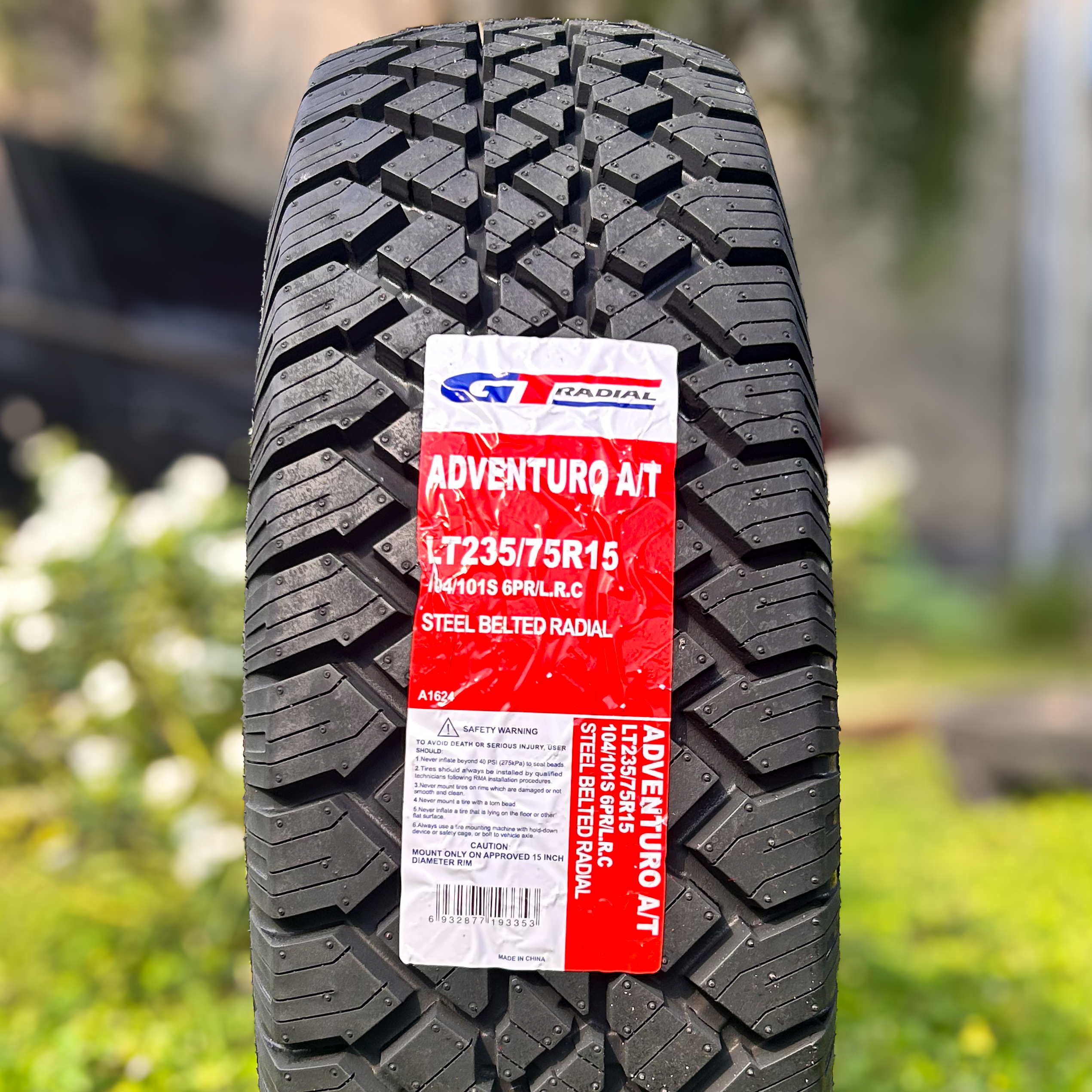 Marca: GT Radial  Diseño: Adventuro A/T Medida: LT235/75R15 6PR